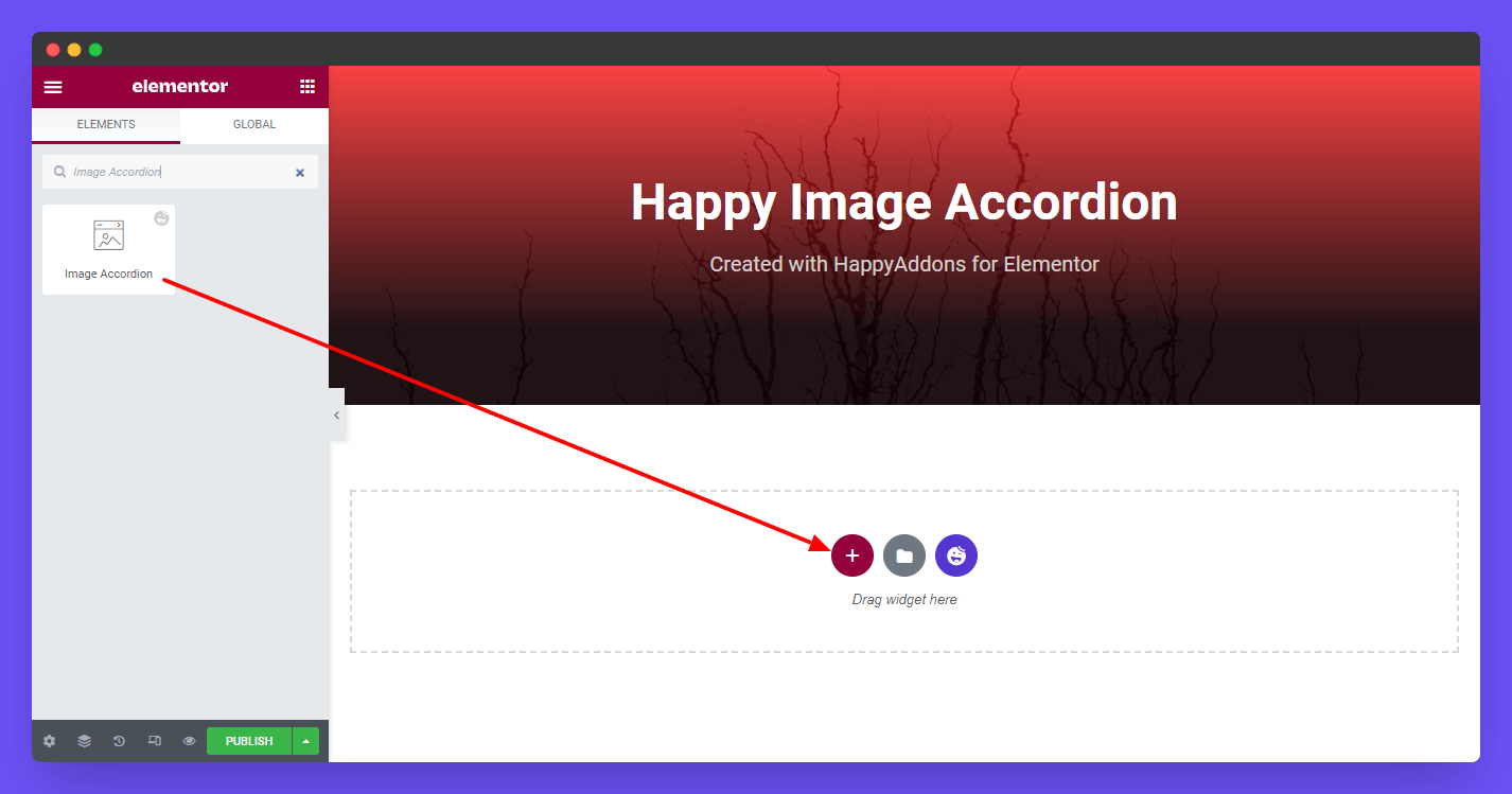 Add Image Accordion Widget