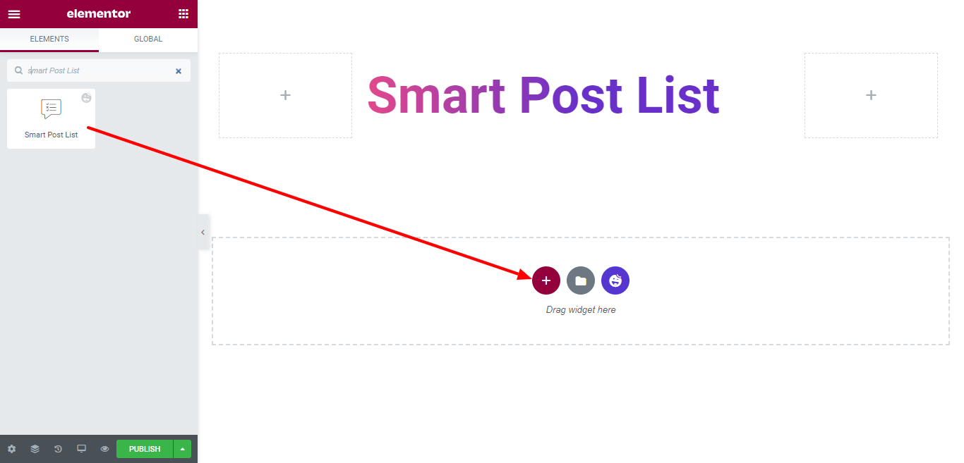 Add Smart Post List Widget