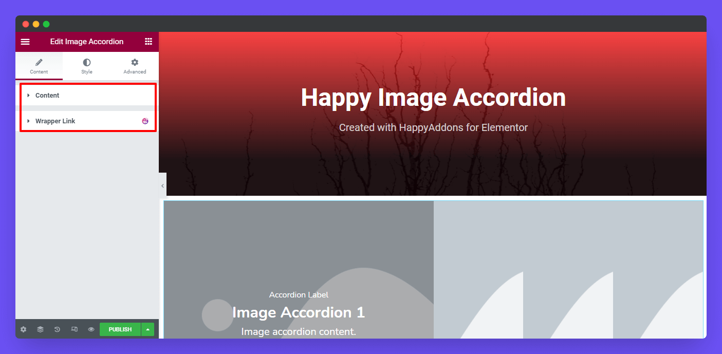 Content Image Accordion