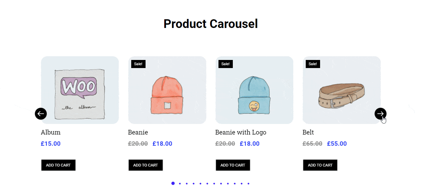 Final Preview Of WooCommerce Product Carousel Widget