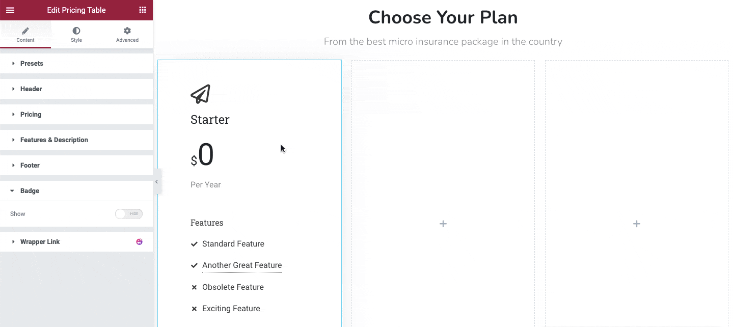 How to copy design section