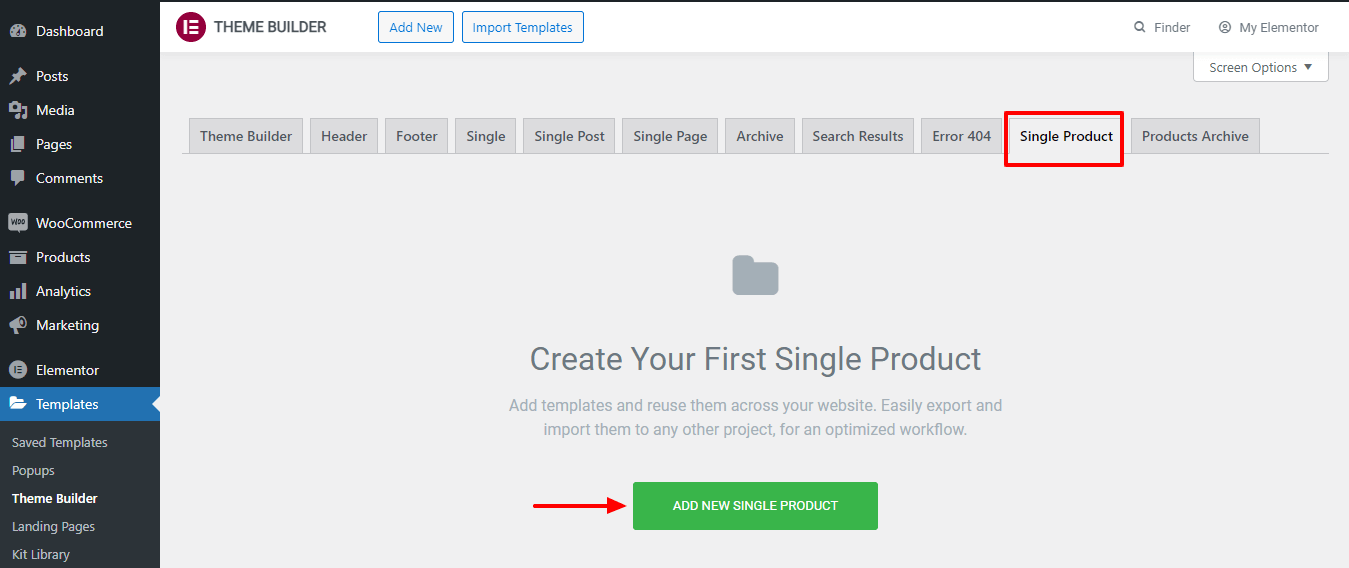 Single Product Page