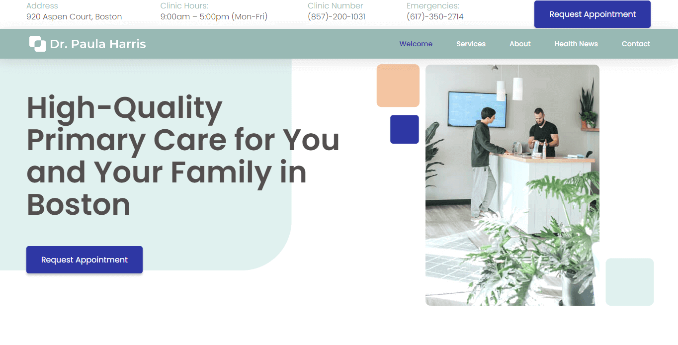 Family Doctor (Health & Wellness Landing Page Templates)