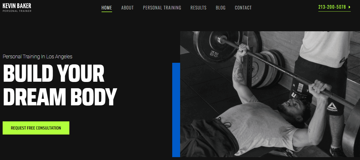 Personal Trainer (Sports & Fitness Landing Page Templates)