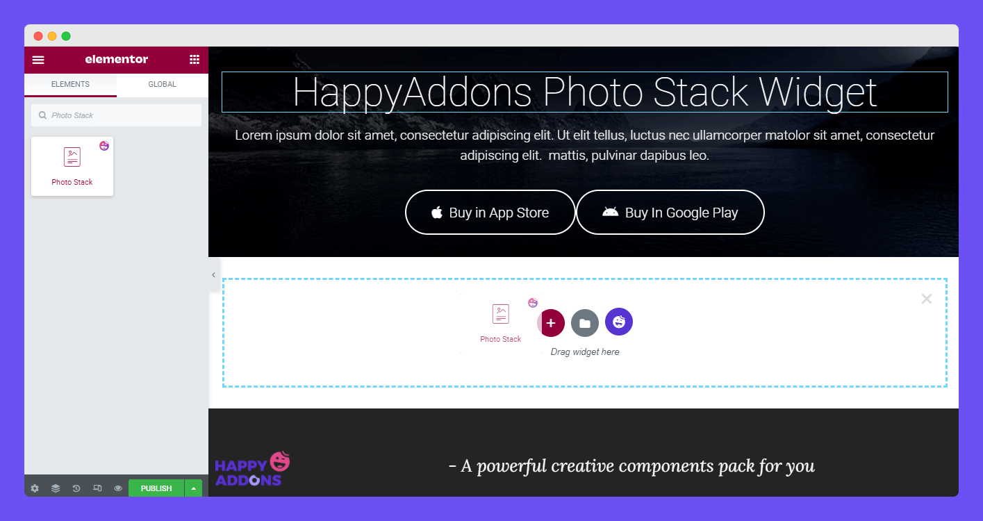 Add Photo Stack Widget