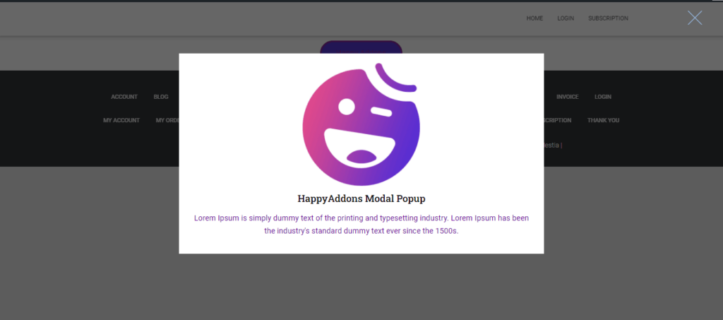 HappyAddons 模态弹出窗口