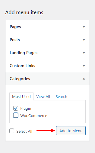 如何将类别添加到 WordPress 菜单