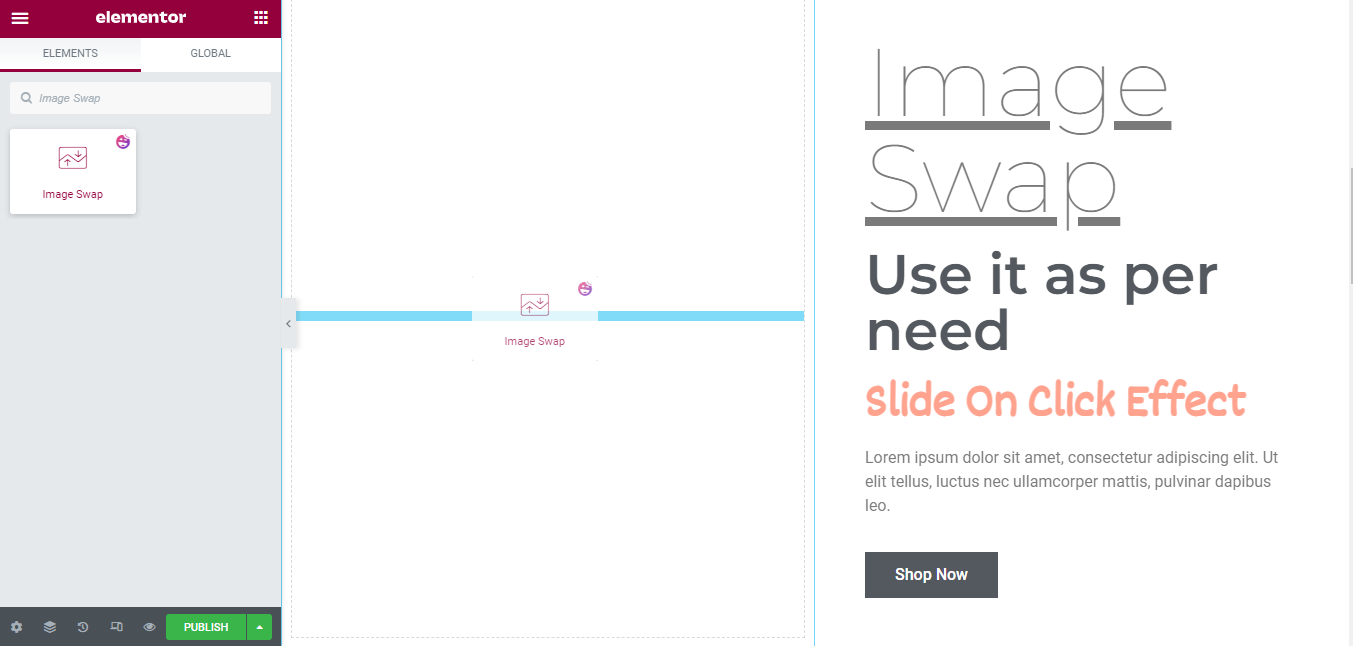 Add Image Swap Widget