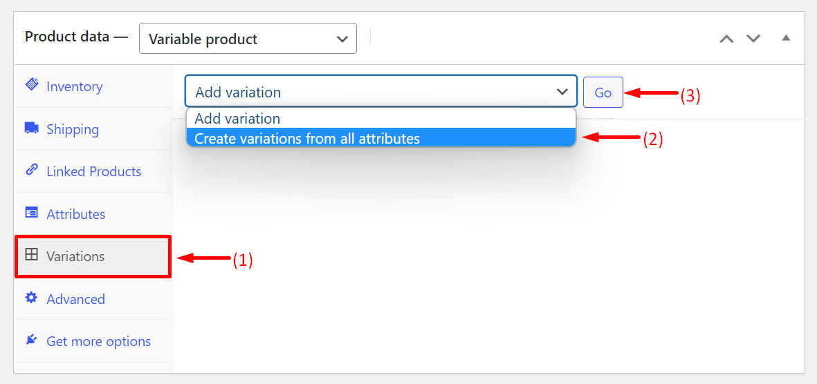 Variable product variations