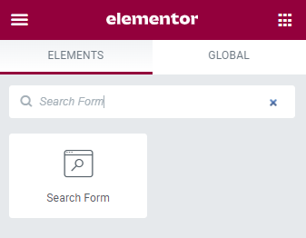 Elementor Search Form Widget