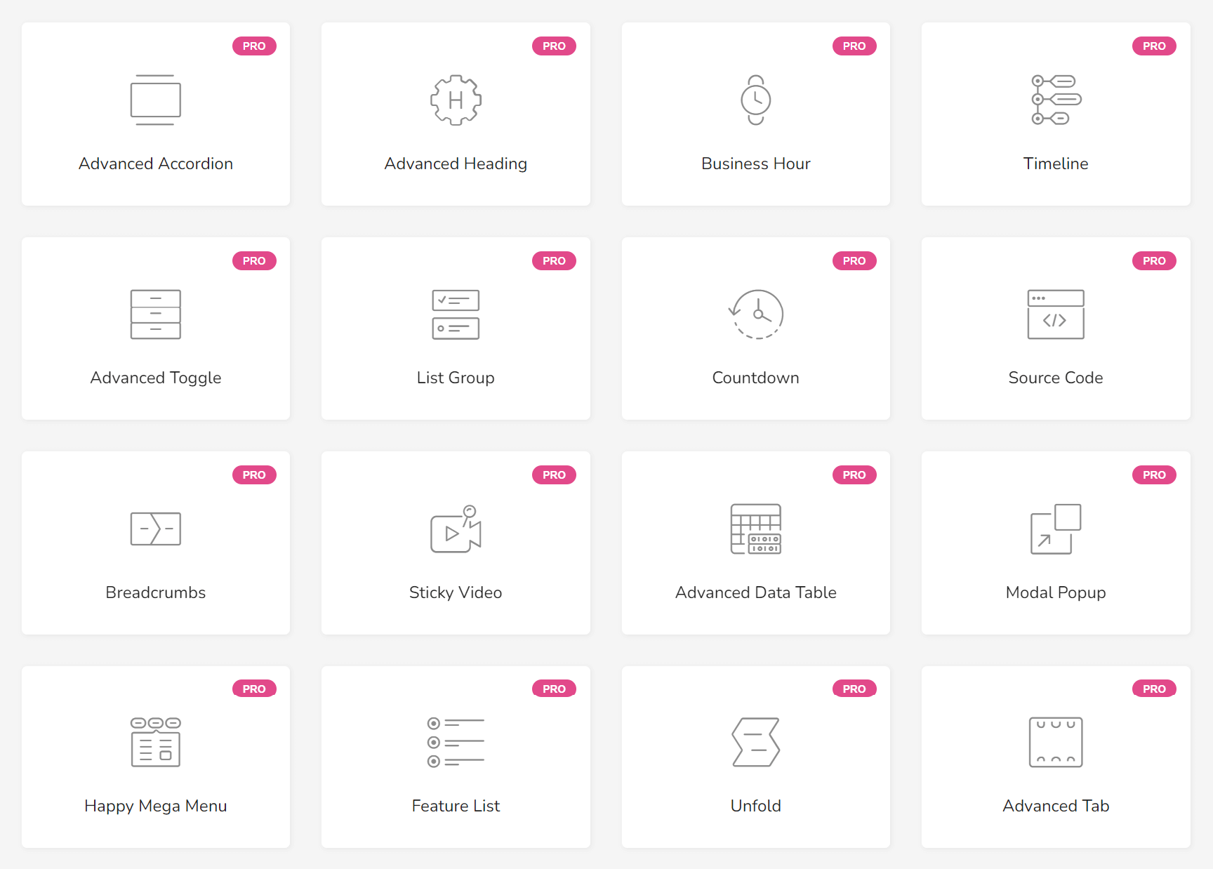Happyaddon Pro Widgets
