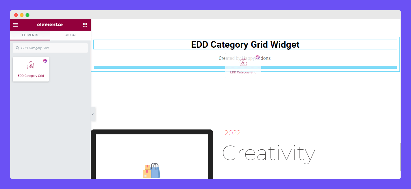 Add EDD Category Grid Widget