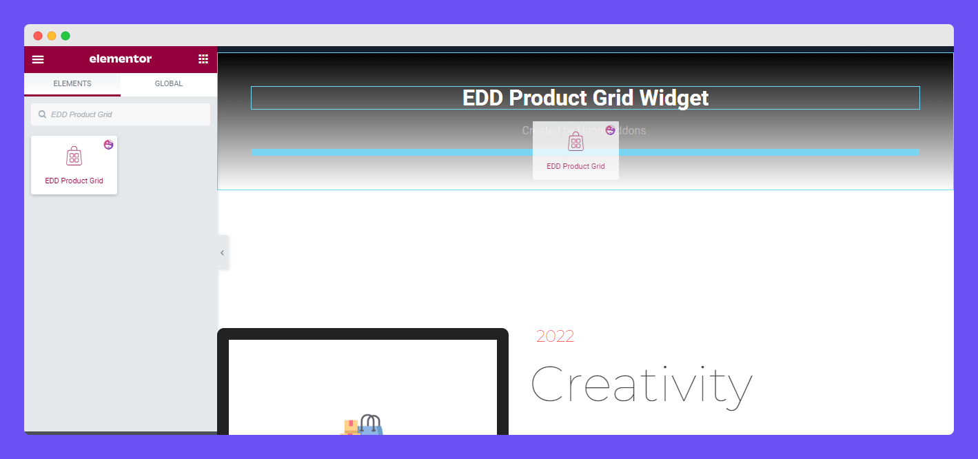 Add EDD Product Grid Widget
