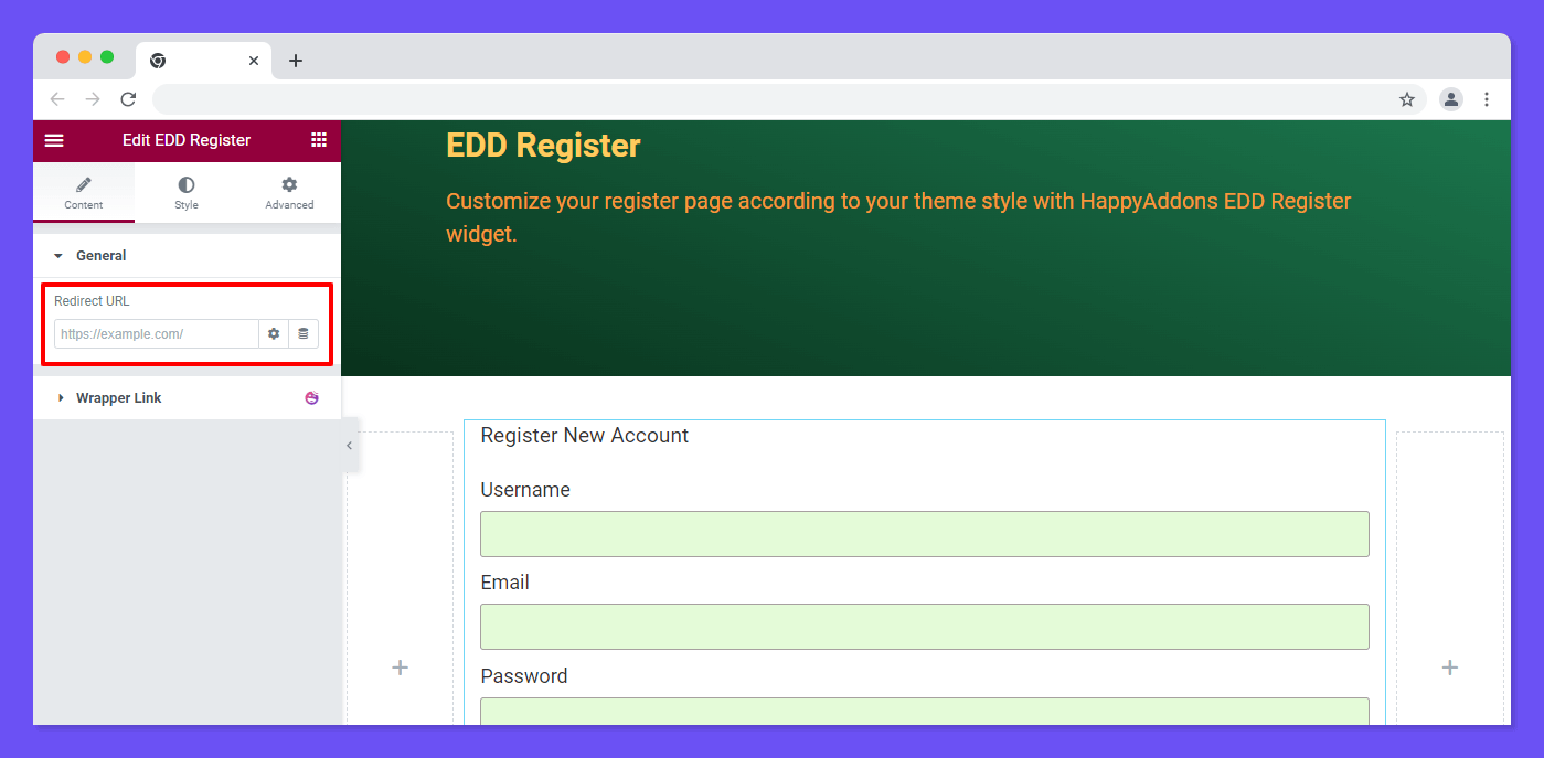 Content of EDD Register