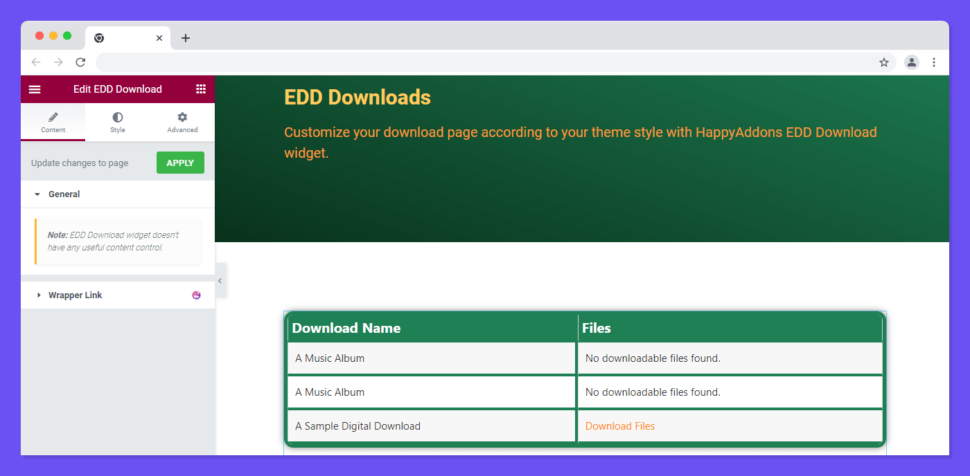EDD Downloads Content