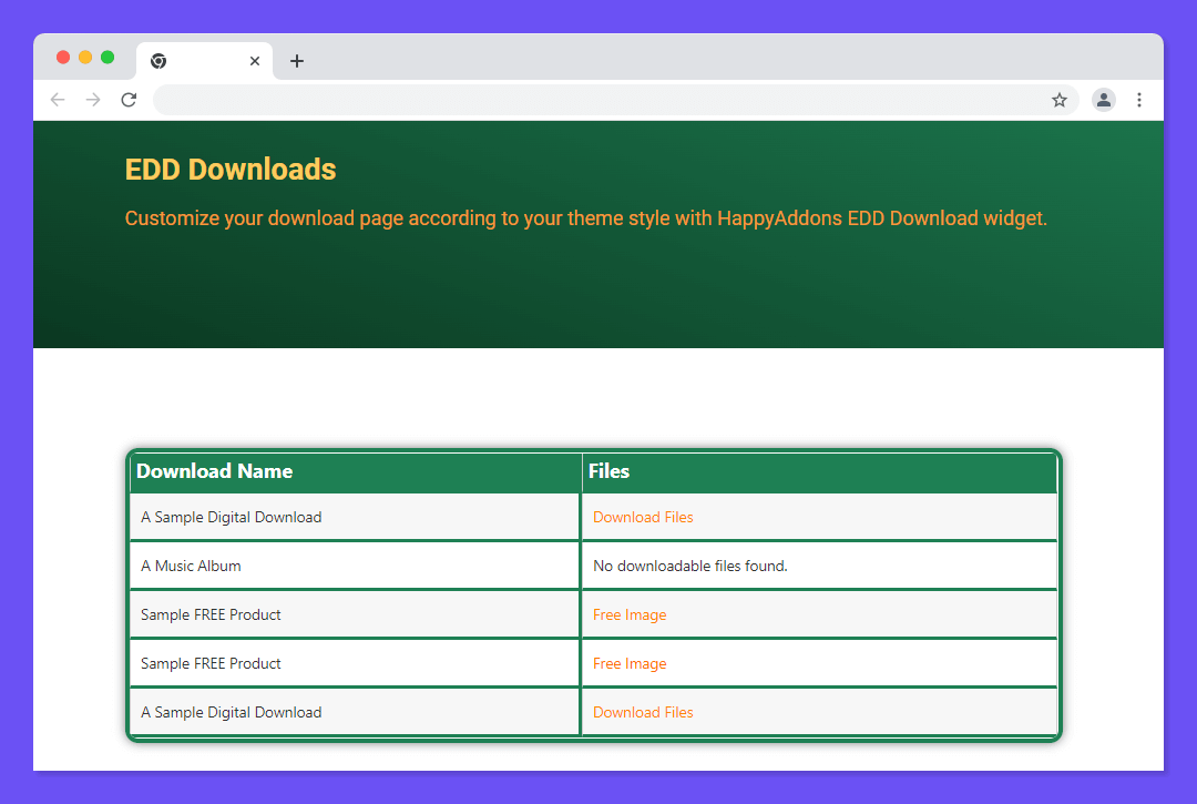 Final Preview of Download Page