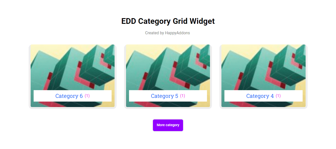 Final Preview of EDD category Widget