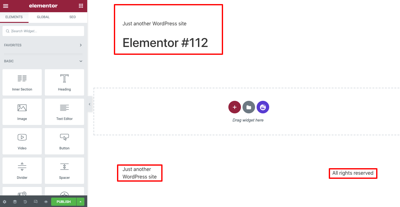 从 Elementor 画布中排除不必要的元素