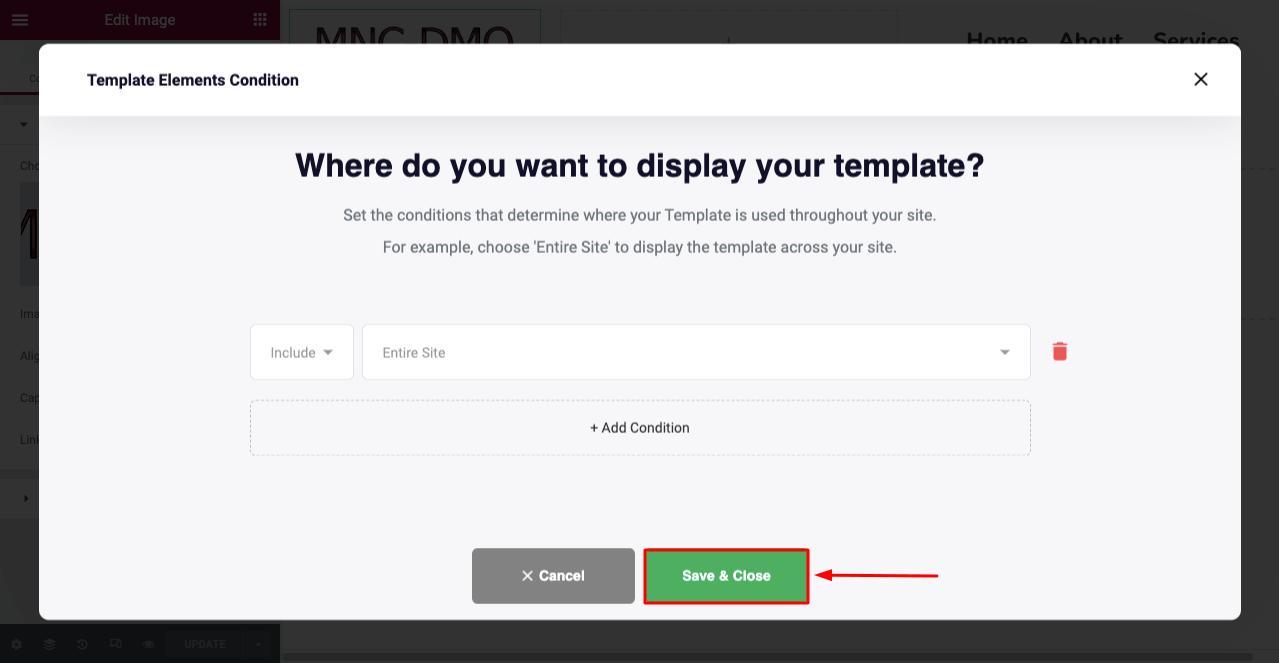 Save Your Header Template and Publish It