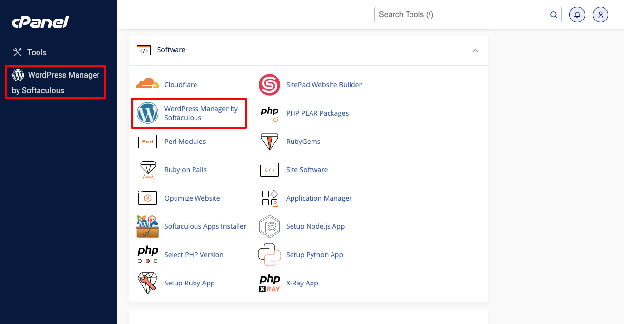 从 cPanel 转到 Softaculous