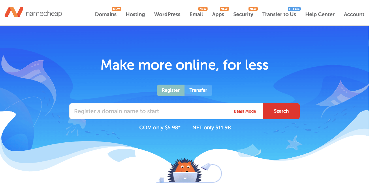 从 Namecheap 获取域名和托管