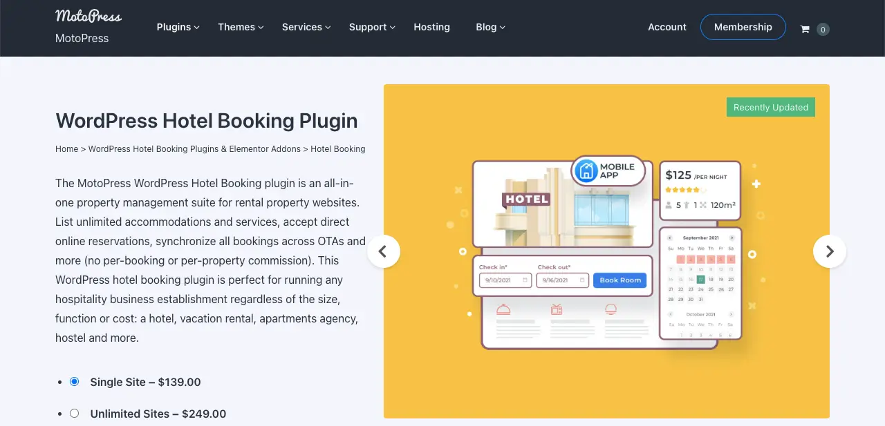 WordPress Hotel Booking Plugin by MotoPress