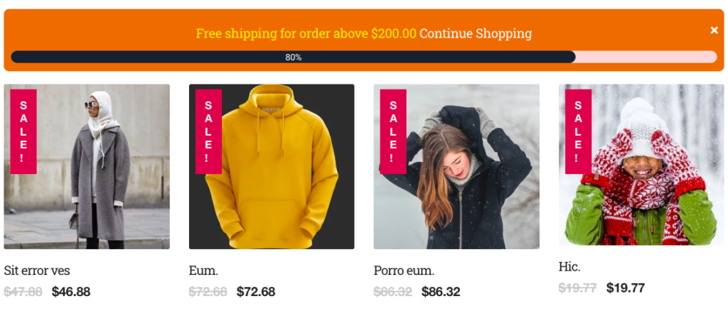 WooCommerce Shipping Bar Widget - HappyAddons