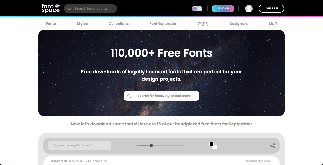 Font Space