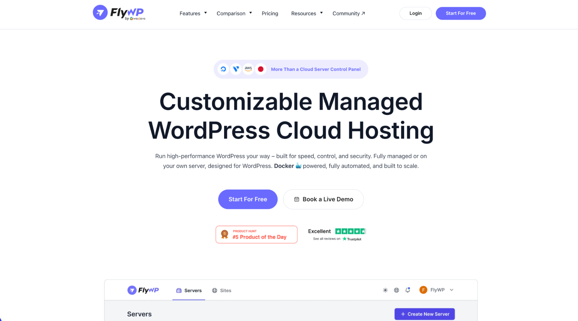 FlyWP the customizable managed WordPress cloud hosting