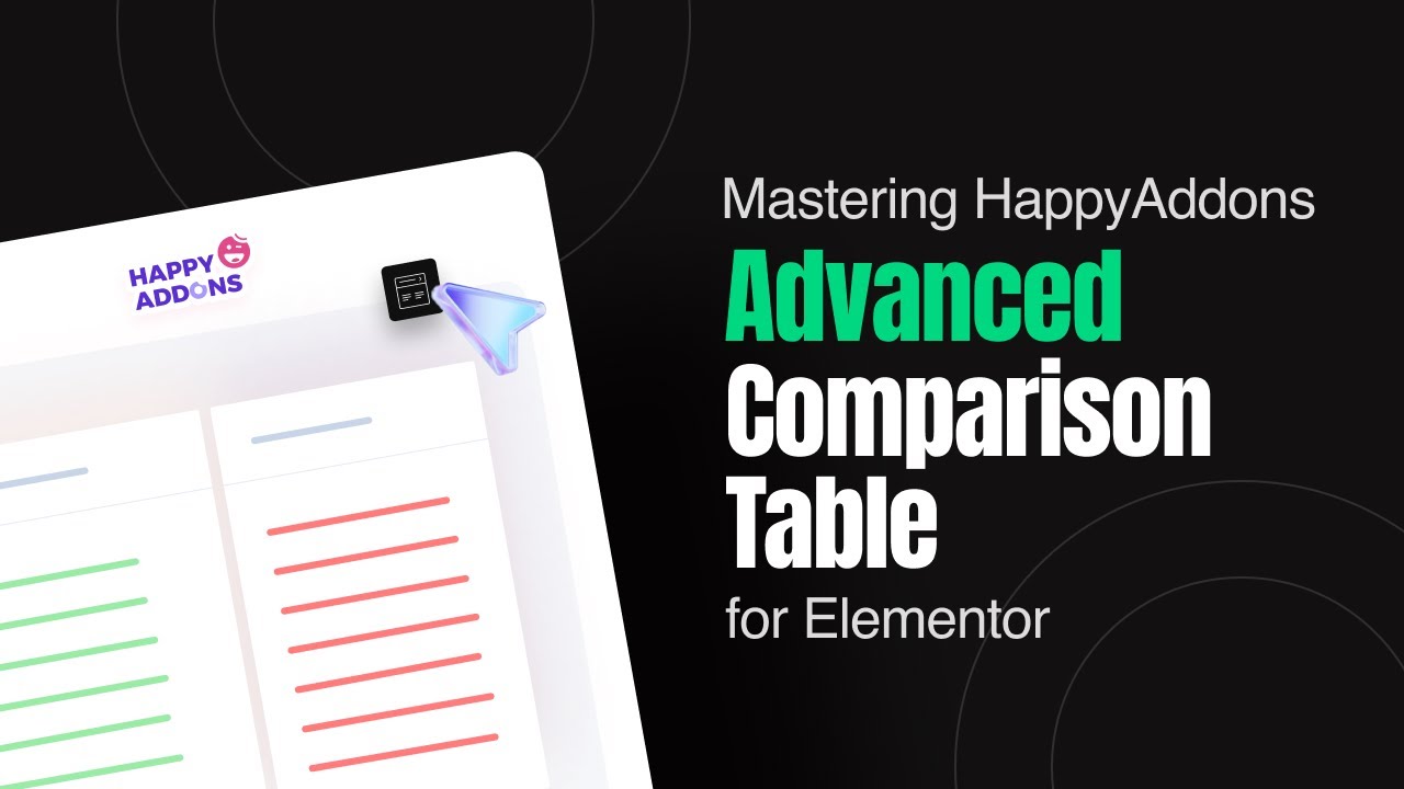 Introducing The Advanced Comparison Table Widget of HappyAddons Pro