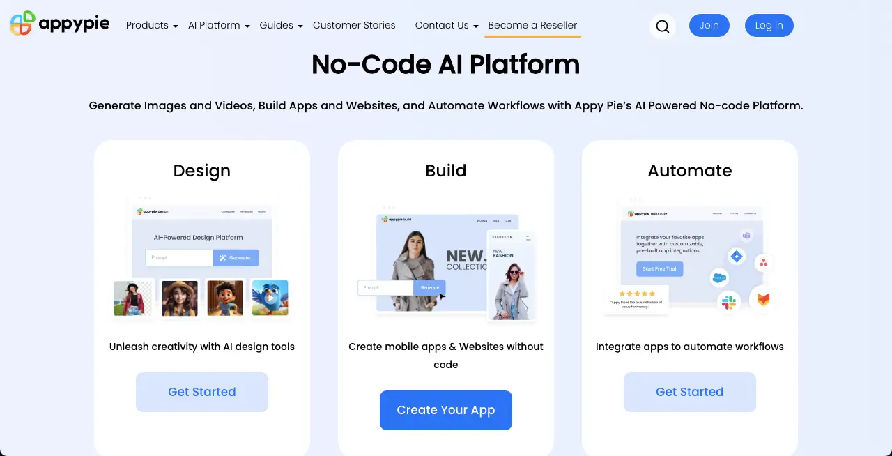 Appy Pie AI website builder