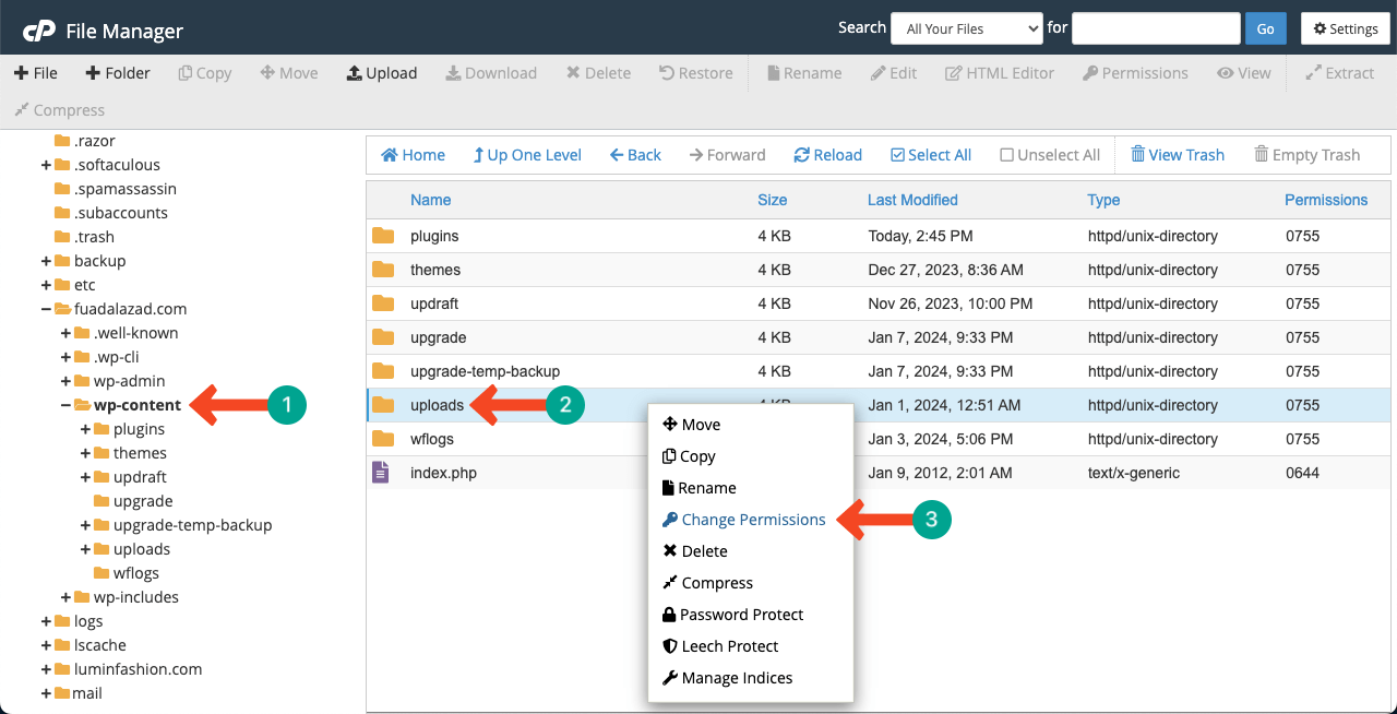 Configure the Change Permissions settings