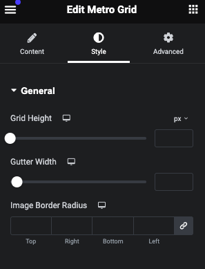 General Styling Settings 