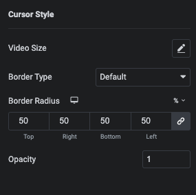 video cursor styling