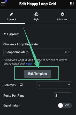 edit template button