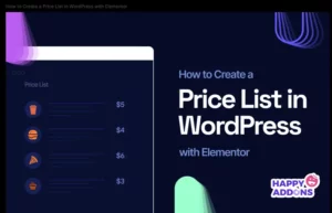 How to Create a Price List in WordPress with Elementor