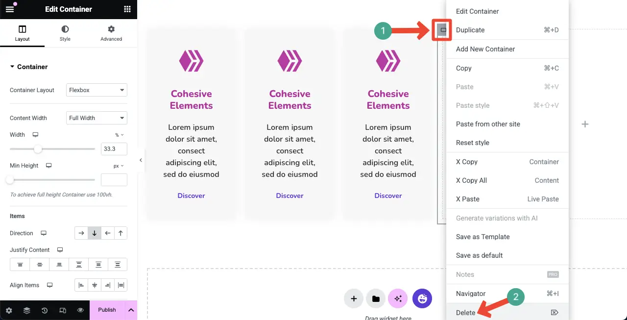 How to Create a Feature Box in WordPress with Elementor 21 Remove the blank boxes