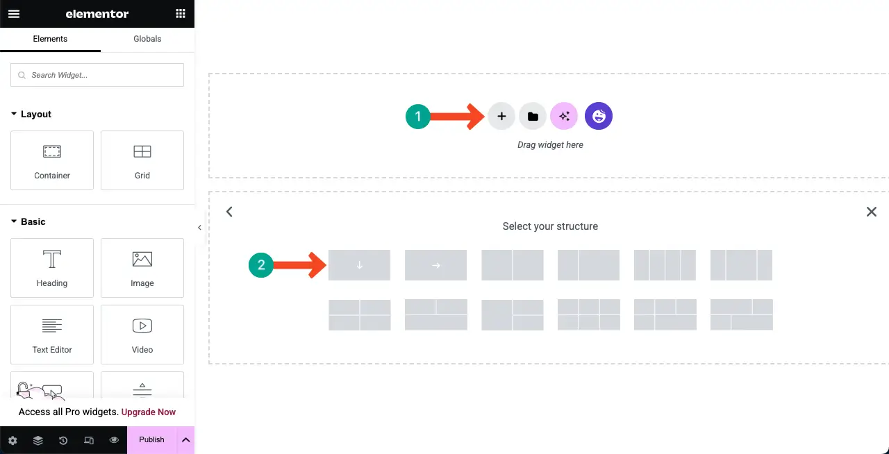 How to Create a Timeline in WordPress with Elementor 2 Create a new section to add widget