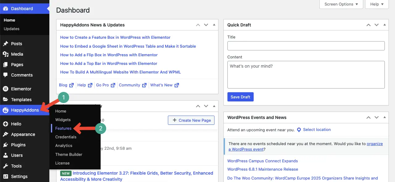 How to Display Reading Progress Bar in WordPress with Elementor 1 Go to the feature page of HappyAddons