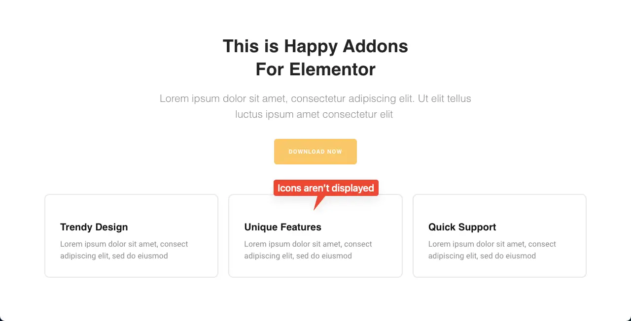 How to Fix Elementor Icon Not Loading (Proven Guide) 2 Icons aren't displayed on the frontend