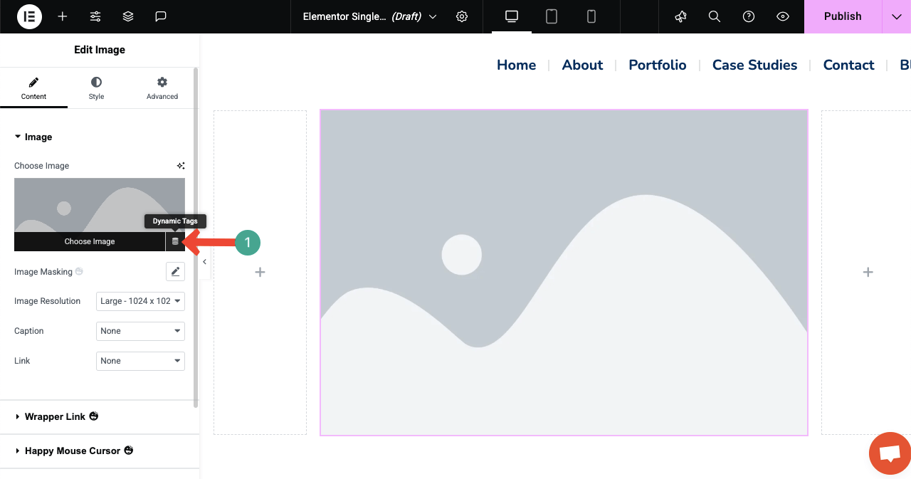 How to Create a Dynamic Web Page in WordPress with Elementor 20 Set dynamic tags for the image