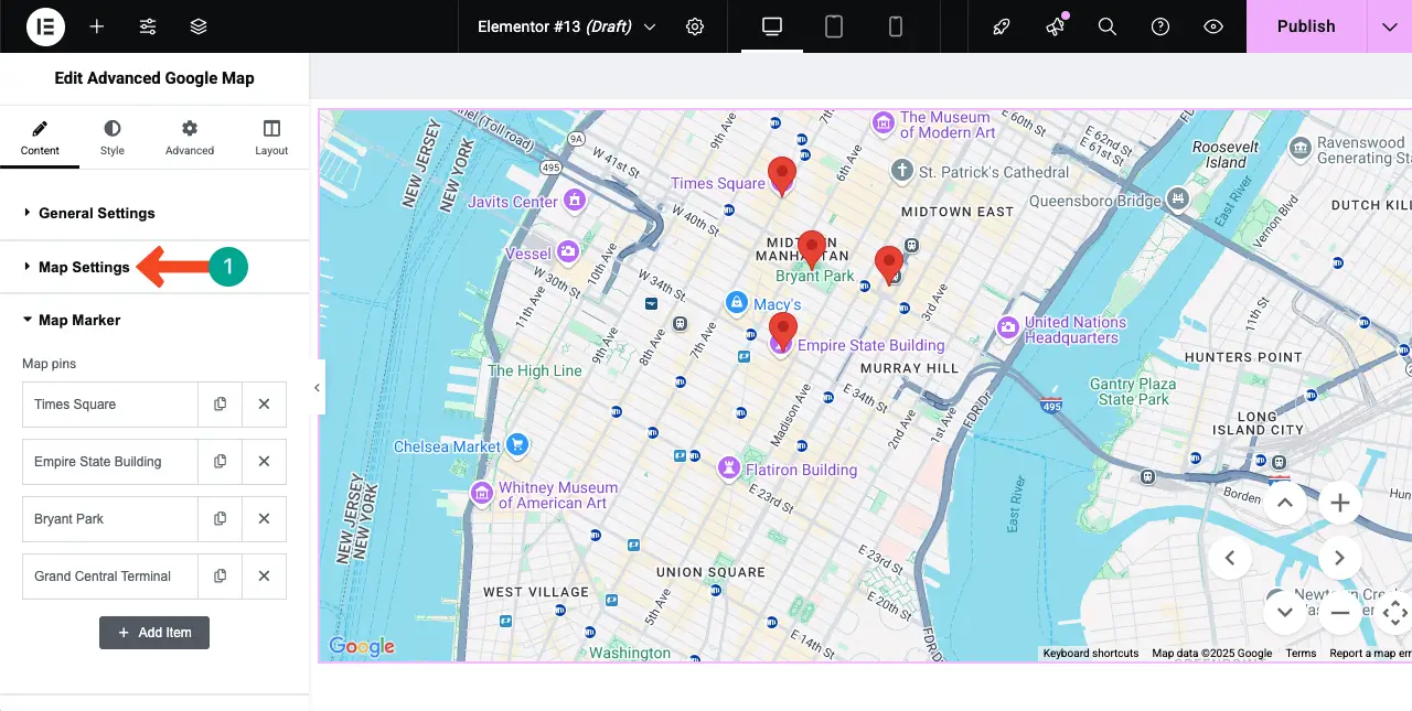 How to Make a Google Map with Multiple Pins in WordPress 18 Configure Map Settings