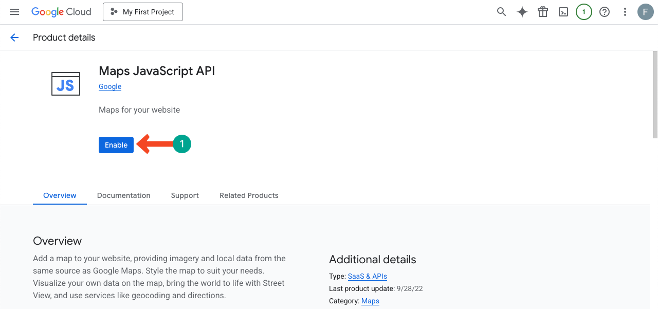 How to Make a Google Map with Multiple Pins in WordPress 8 Enable Maps JavaScript API