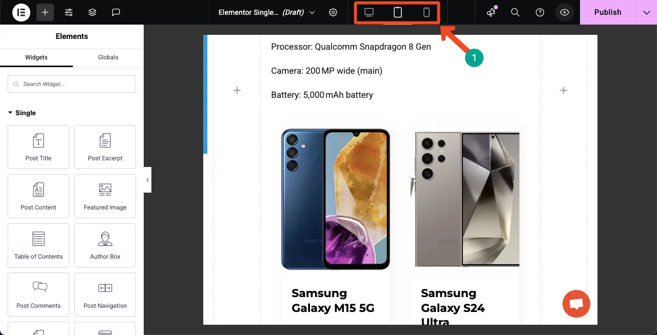 How to Create a Dynamic Web Page in WordPress with Elementor 34 Make the Page Mobile Responsive