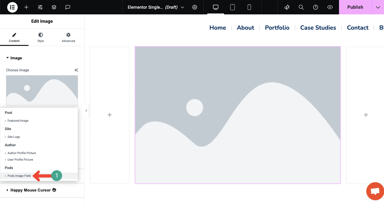 How to Create a Dynamic Web Page in WordPress with Elementor 21 Select the image tag