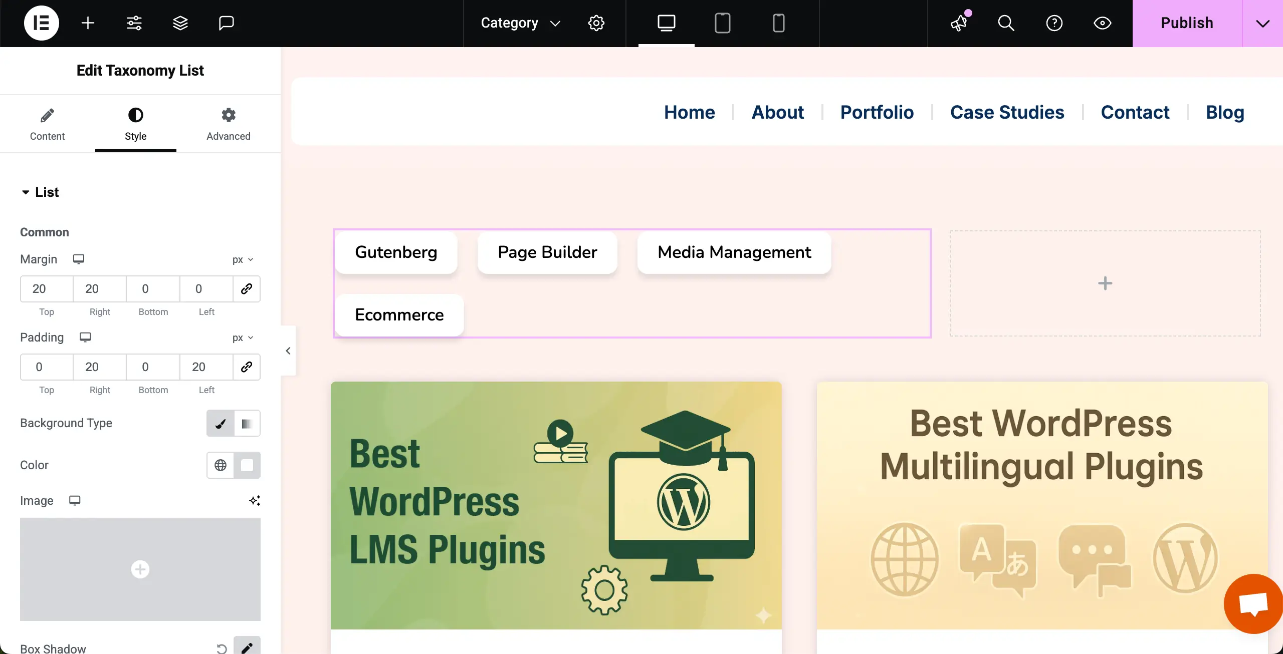 Stylize the Taxonomy Lists widget