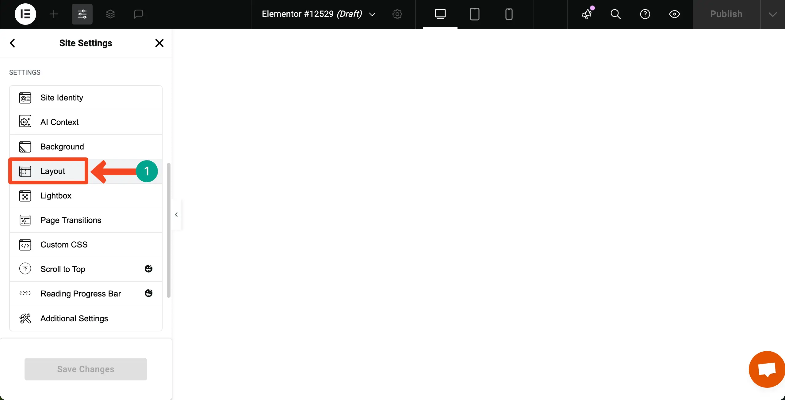 How to Add Elementor Global Padding (Step-by-Step Guide) 5 Navigate to Layout Settings