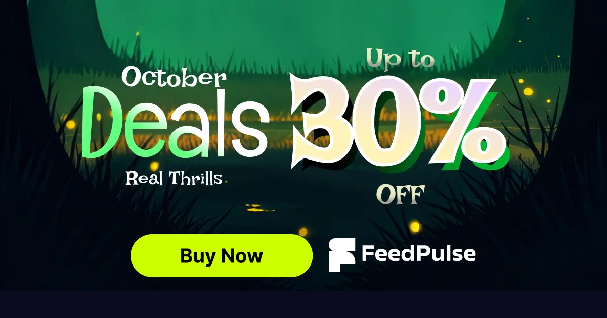FeedPulse Halloween Deals 2026