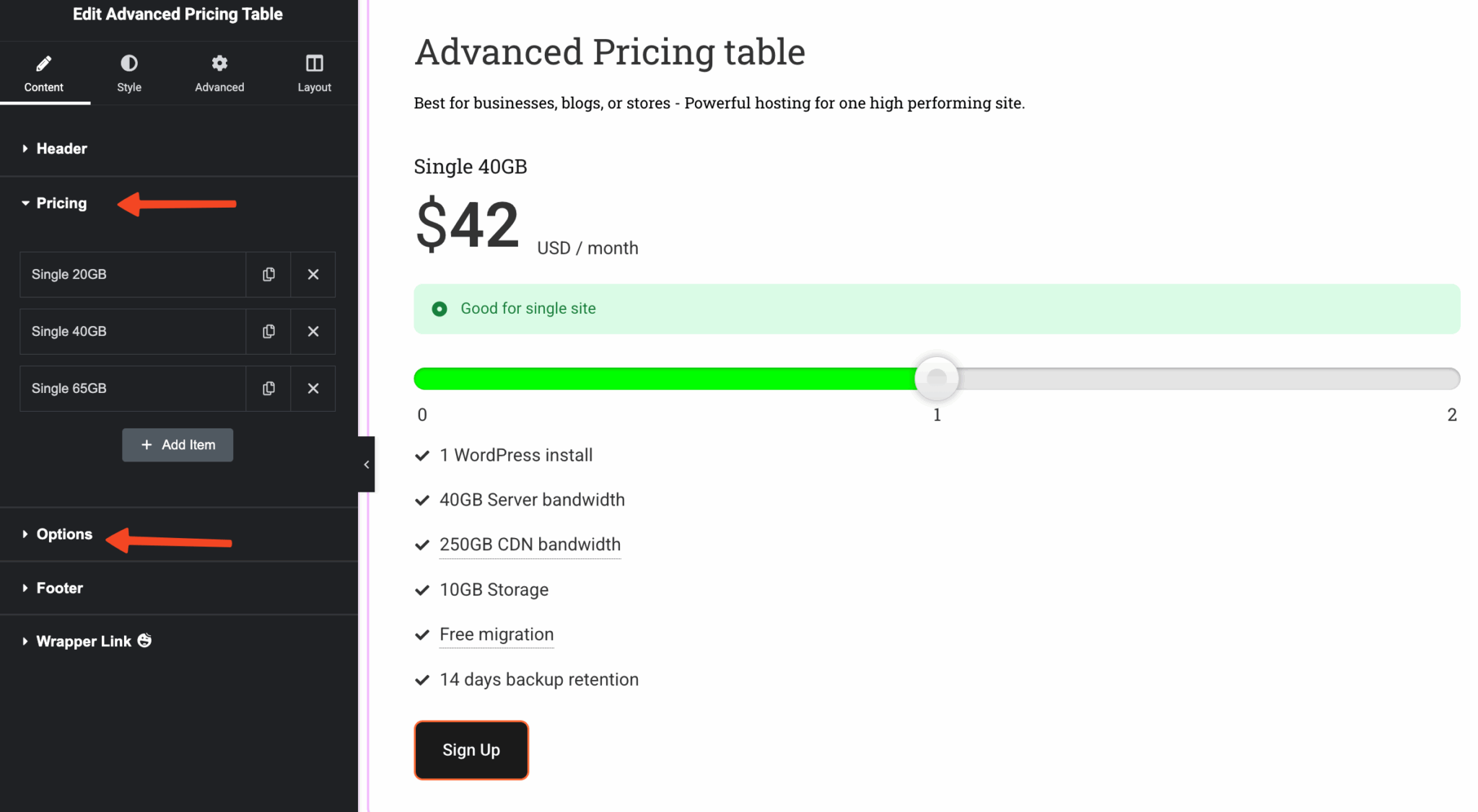 Advanced Pricing Table - HappyAddons