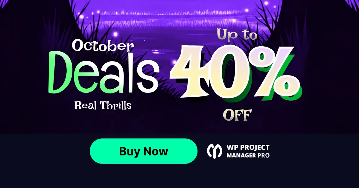 WP Project Manager Halloween Deal 2026